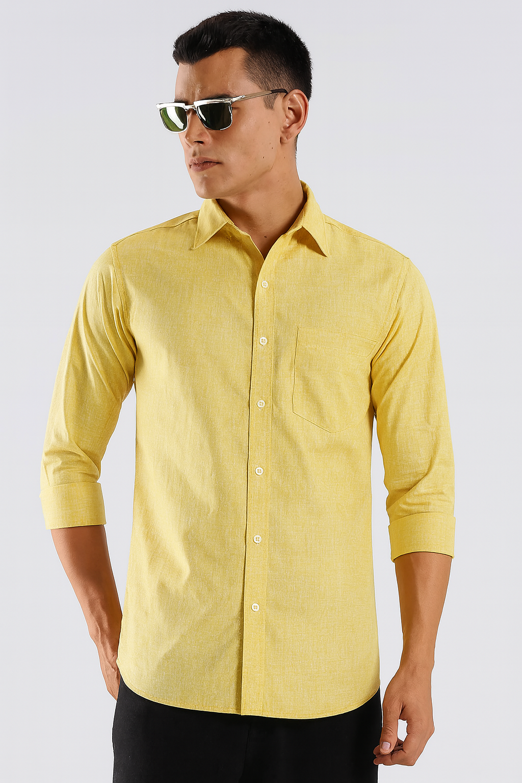 yellow Color linen Shirt For Men