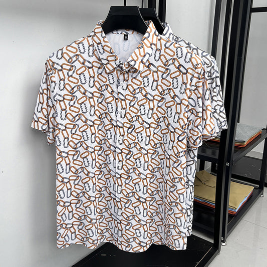 Men’s Abstract Printed Half Sleeve Shirt