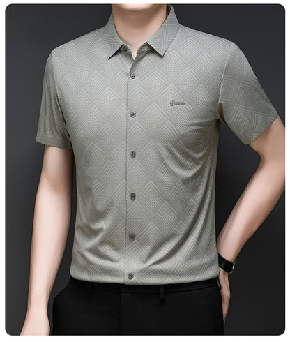 Pista Mist Grid Regular Fit Formal Shirt