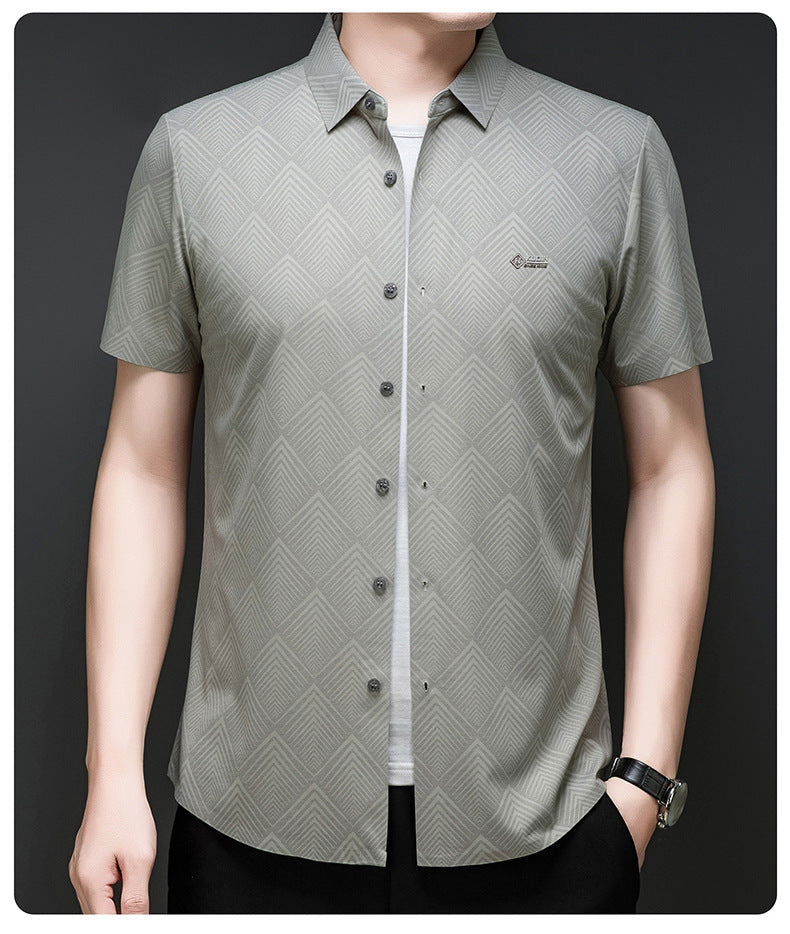 Pista Mist Grid Regular Fit Formal Shirt