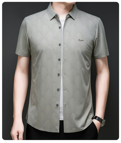 Pista Mist Grid Regular Fit Formal Shirt