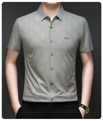 Pista Mist Grid Regular Fit Formal Shirt