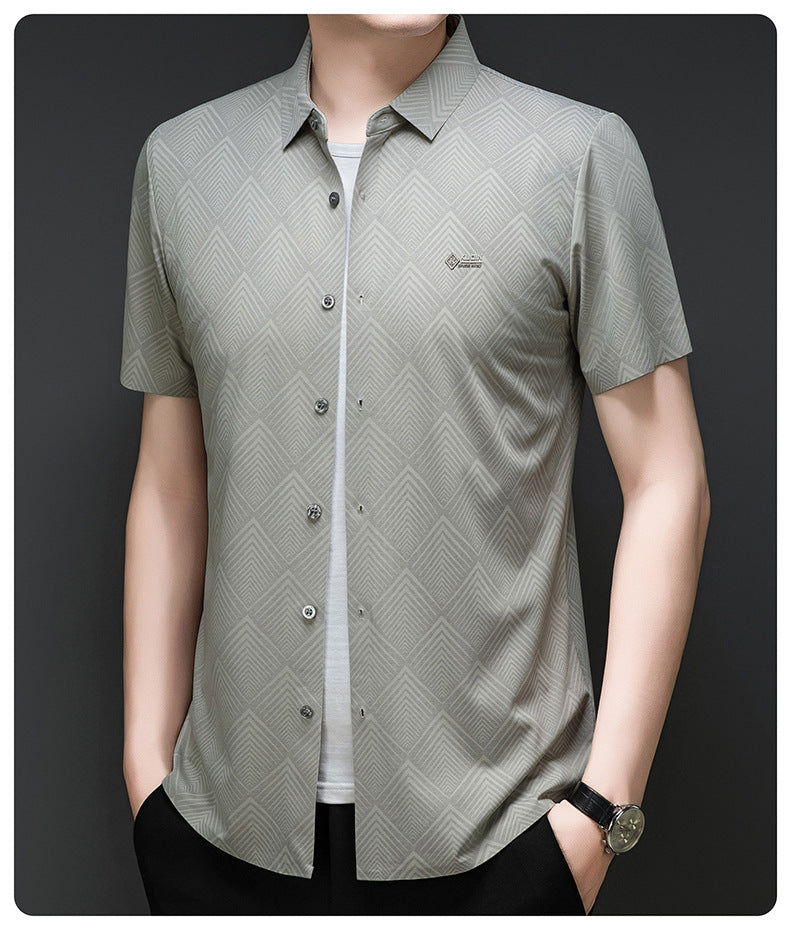 Pista Mist Grid Regular Fit Formal Shirt