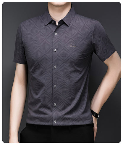Graphite Grid Regular Fit Formal Shirt
