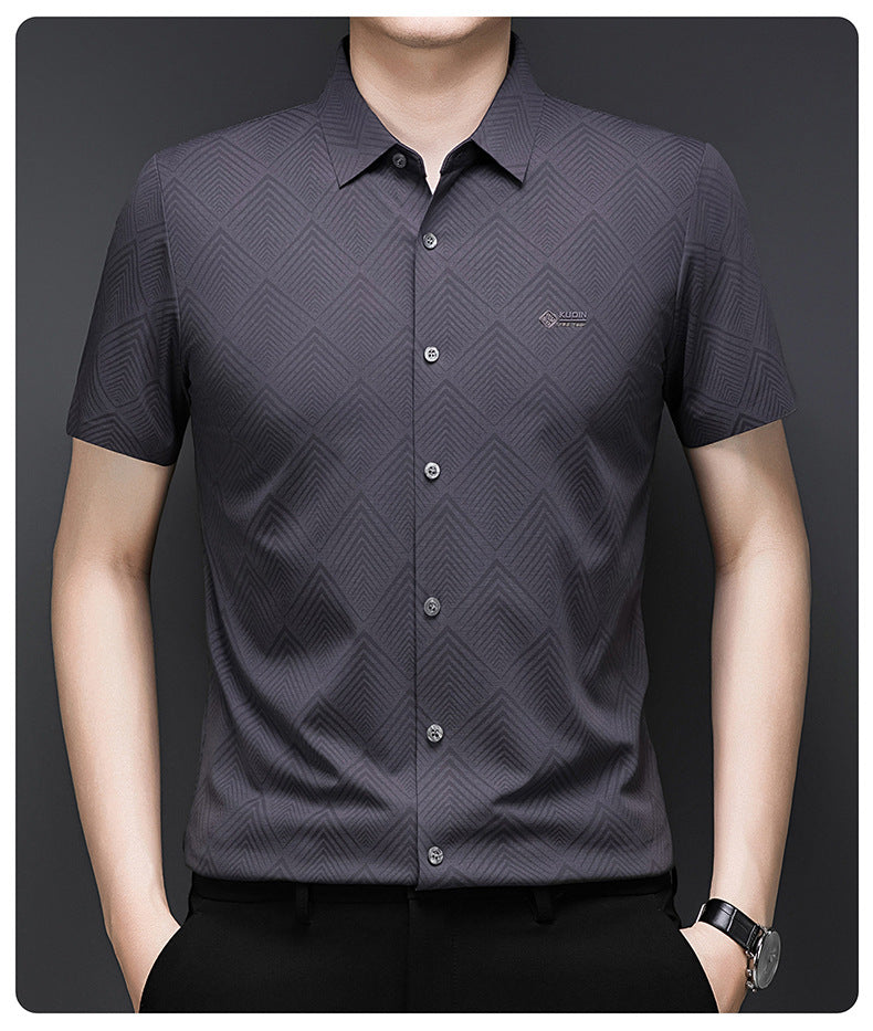 Graphite Grid Regular Fit Formal Shirt