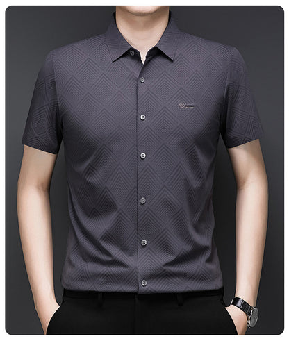 Graphite Grid Regular Fit Formal Shirt