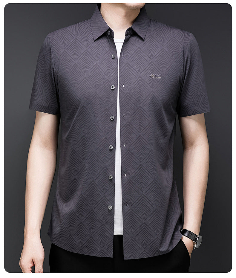 Graphite Grid Regular Fit Formal Shirt