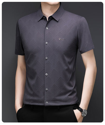 Graphite Grid Regular Fit Formal Shirt