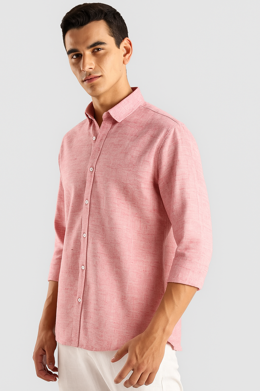 pink Color linen Shirt For Men