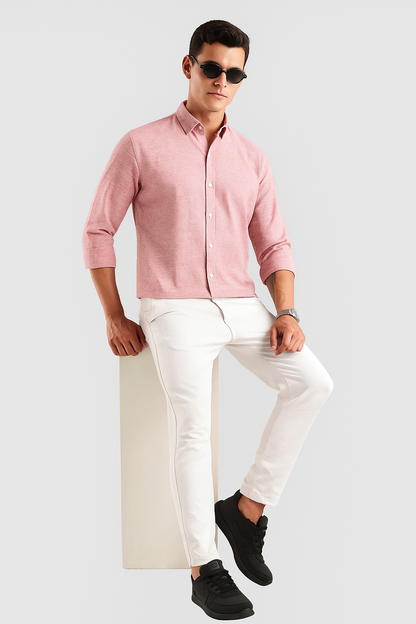 pink Color linen Shirt For Men