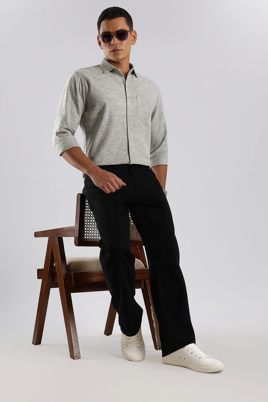 Gray Color linen Shirt For Men
