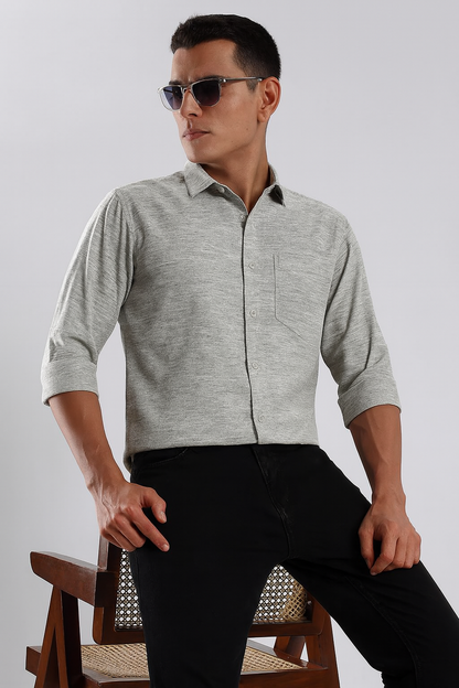 Gray Color linen Shirt For Men