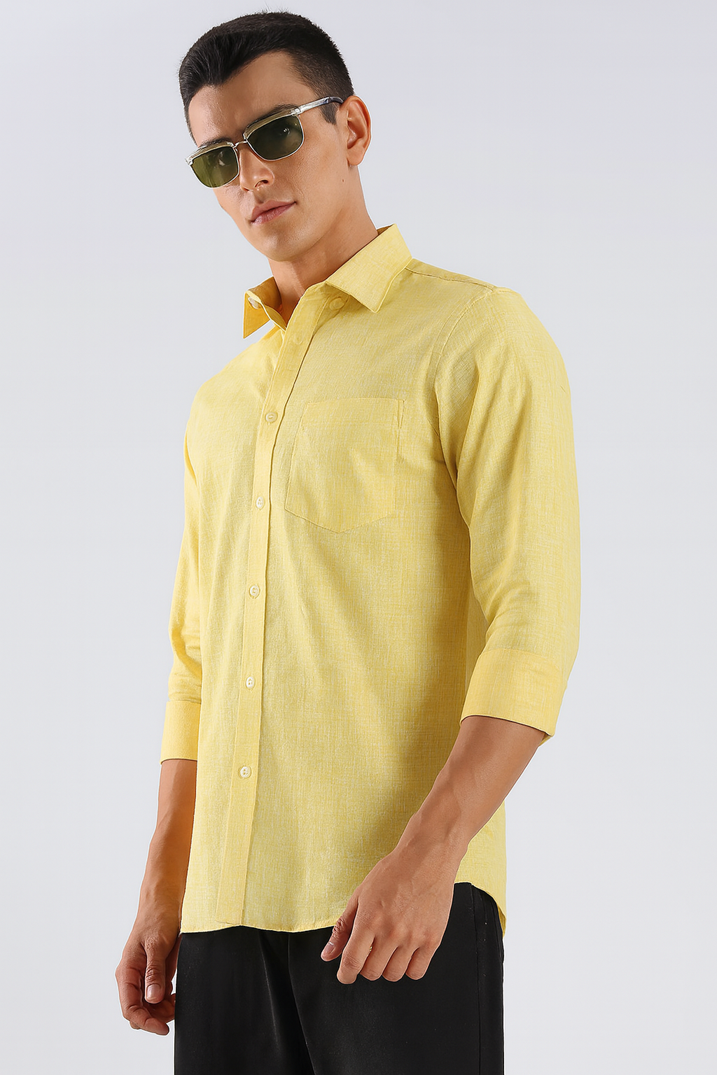 yellow Color linen Shirt For Men