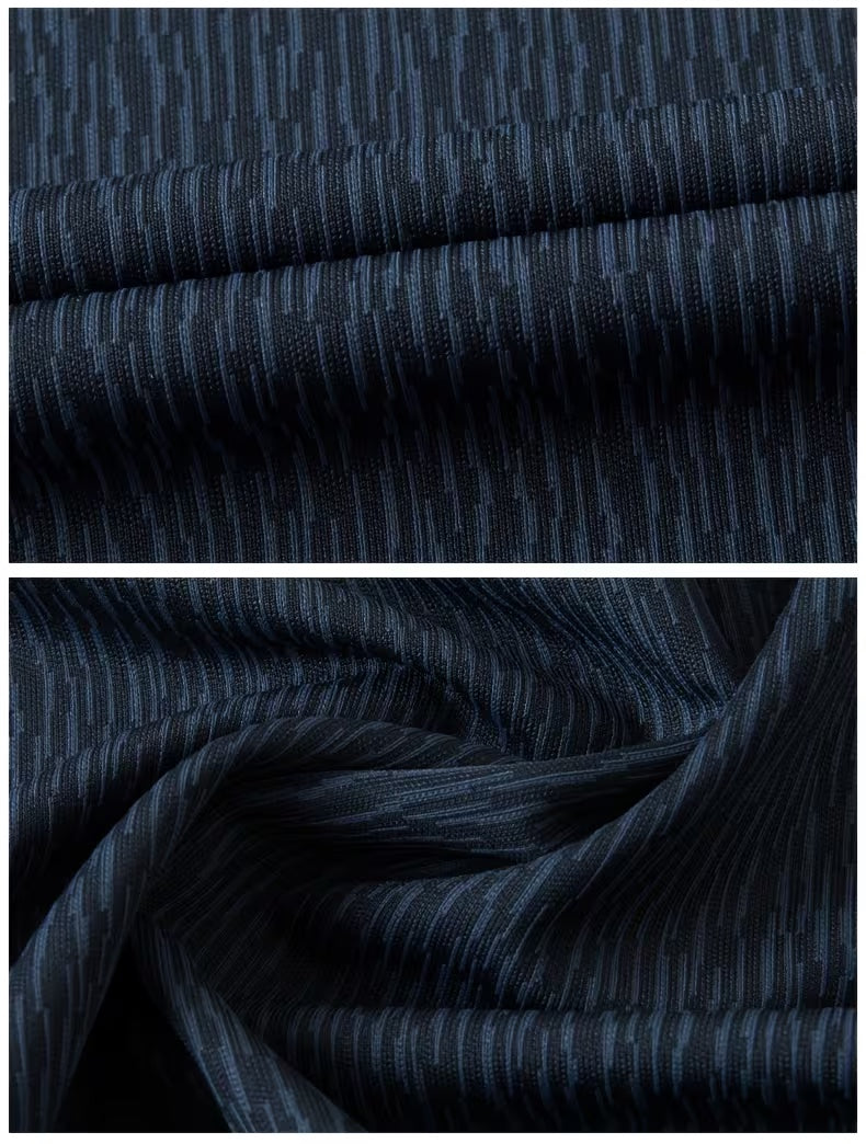 Men’s Navy Blue Textured Slim Fit Shirt