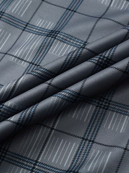 Men’s Grey Checked Slim Fit Shirt