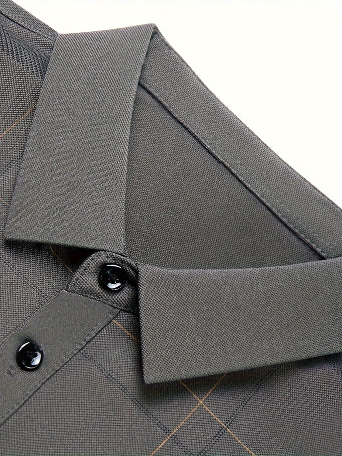 Men’s Premium Grey Checked Polo T-Shirt