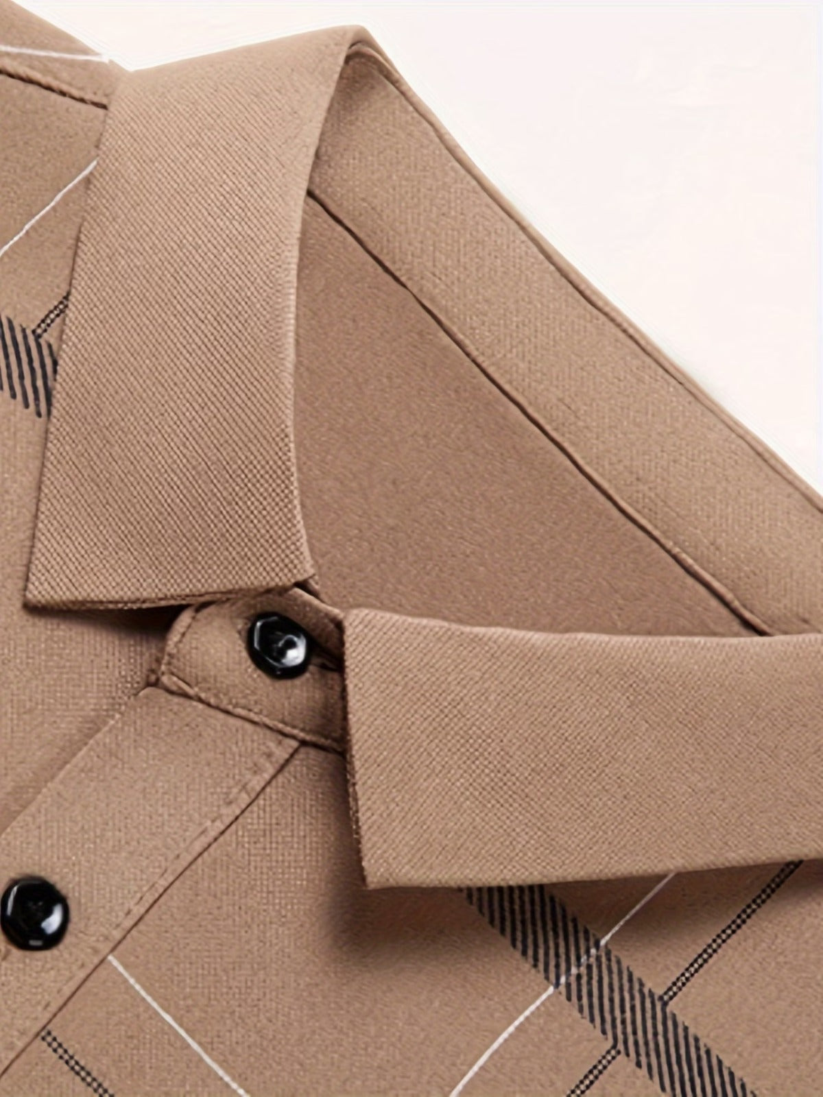 Men’s Premium Brown Checked Polo T-Shirt