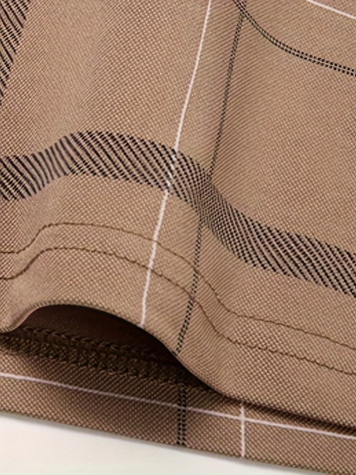 Men’s Premium Brown Checked Polo T-Shirt