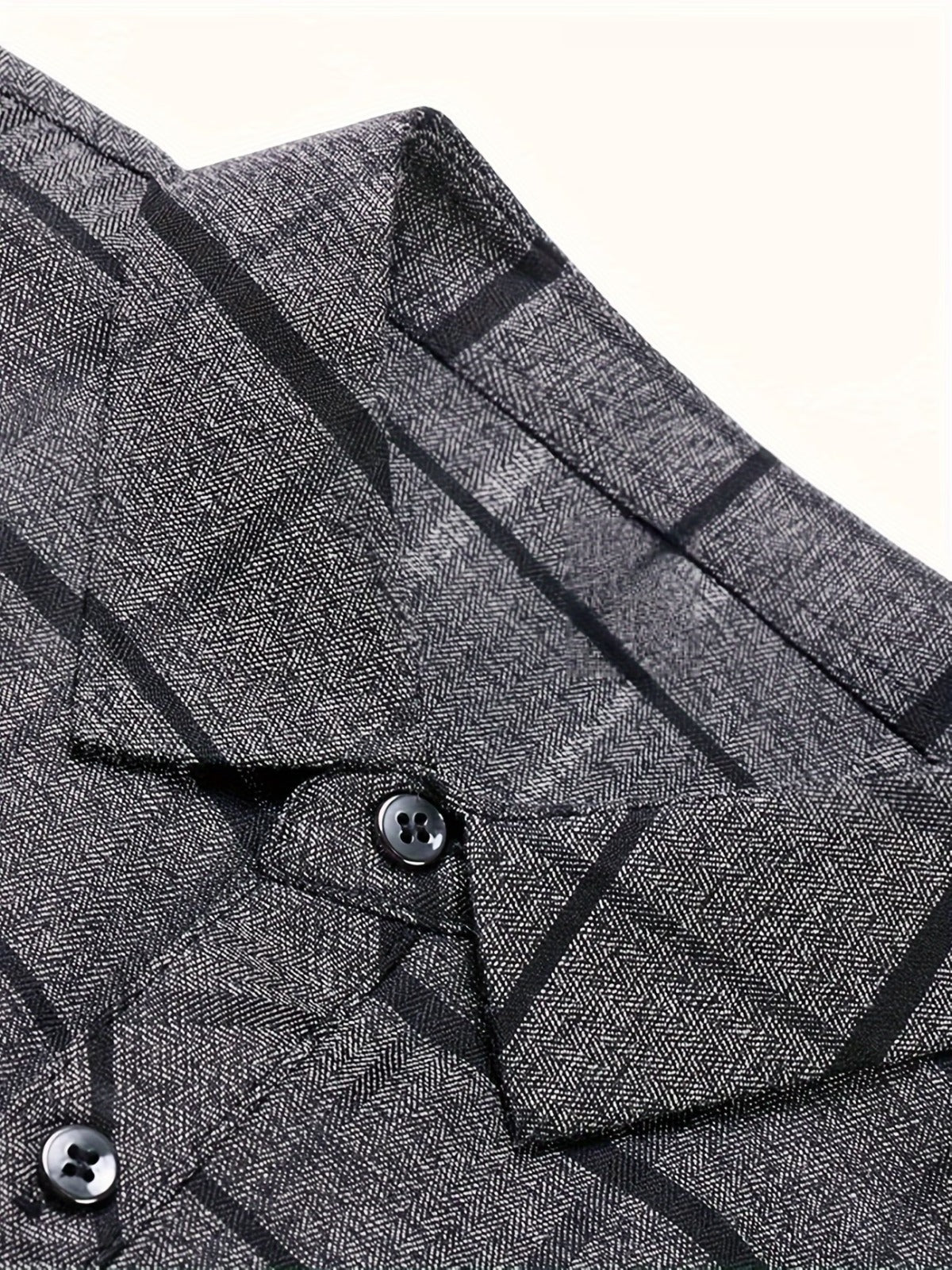 Men’s Premium Grey Windowpane Check Slim Fit Shirt
