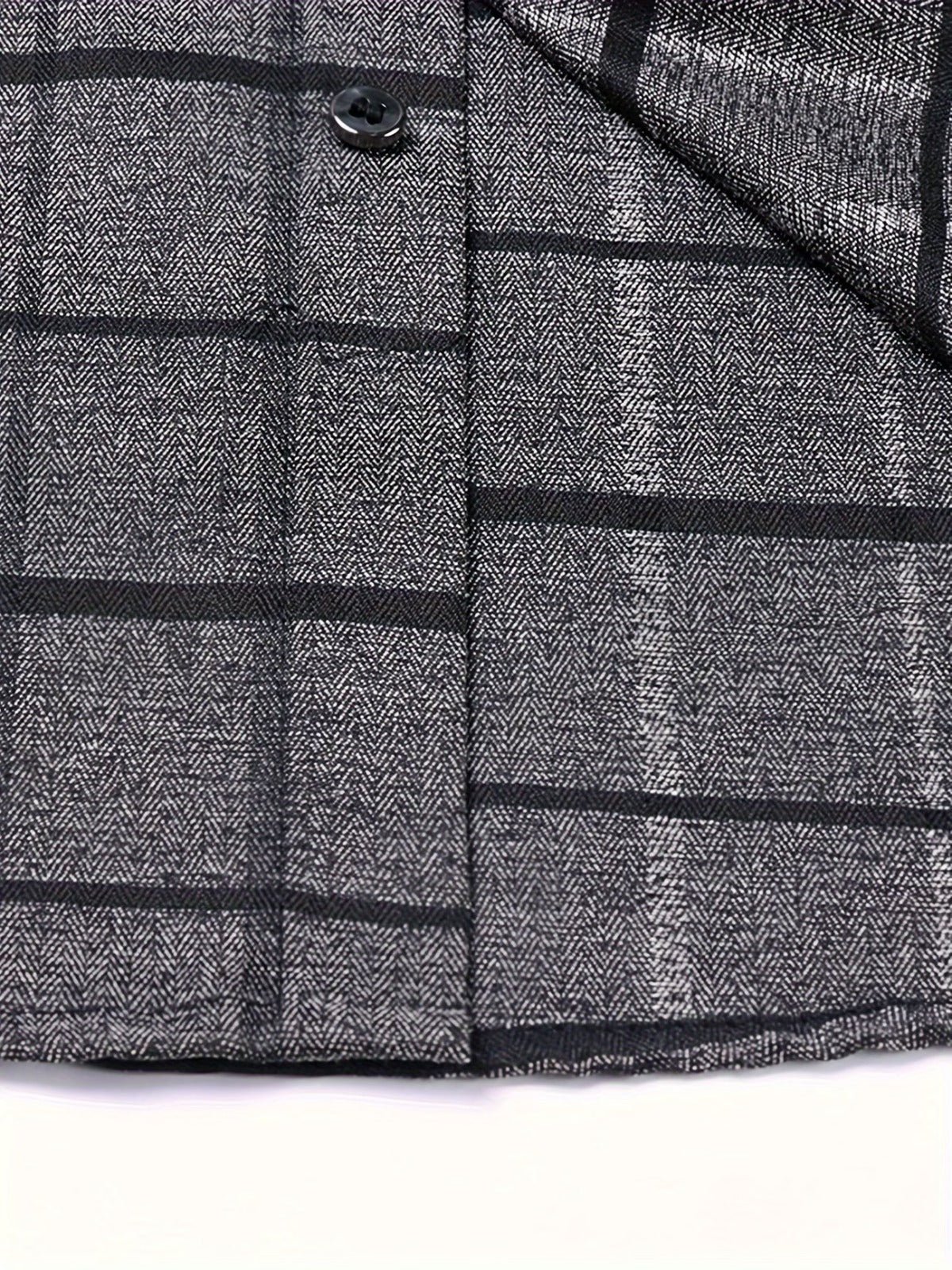 Men’s Premium Grey Windowpane Check Slim Fit Shirt