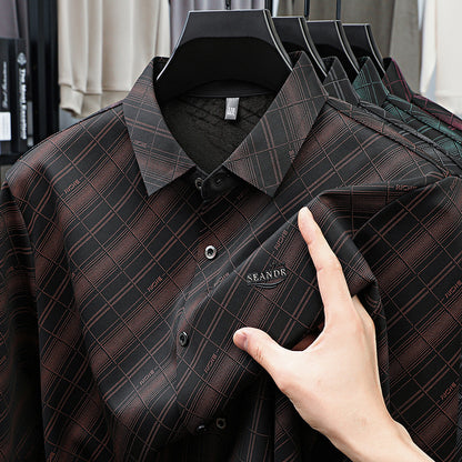 Men’s Black & Brown Checkered Shirt