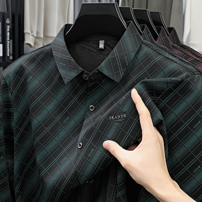 Men’s Teal Checkered Slim Fit Shirt