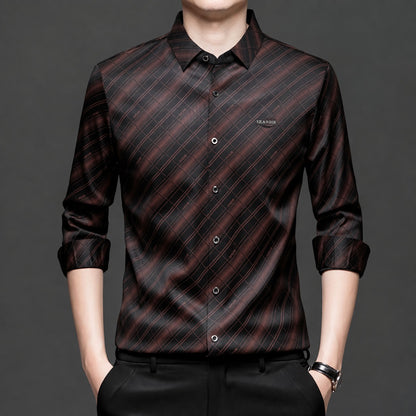 Men’s Black & Brown Checkered Shirt