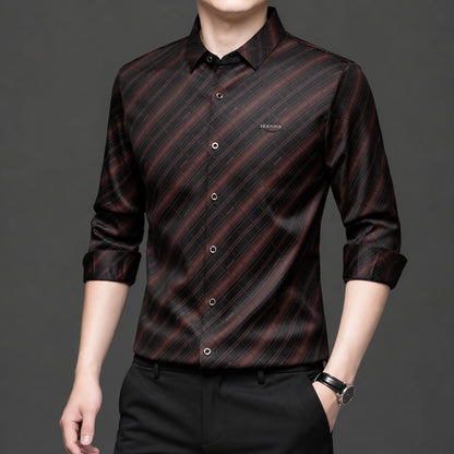 Men’s Black & Brown Checkered Shirt